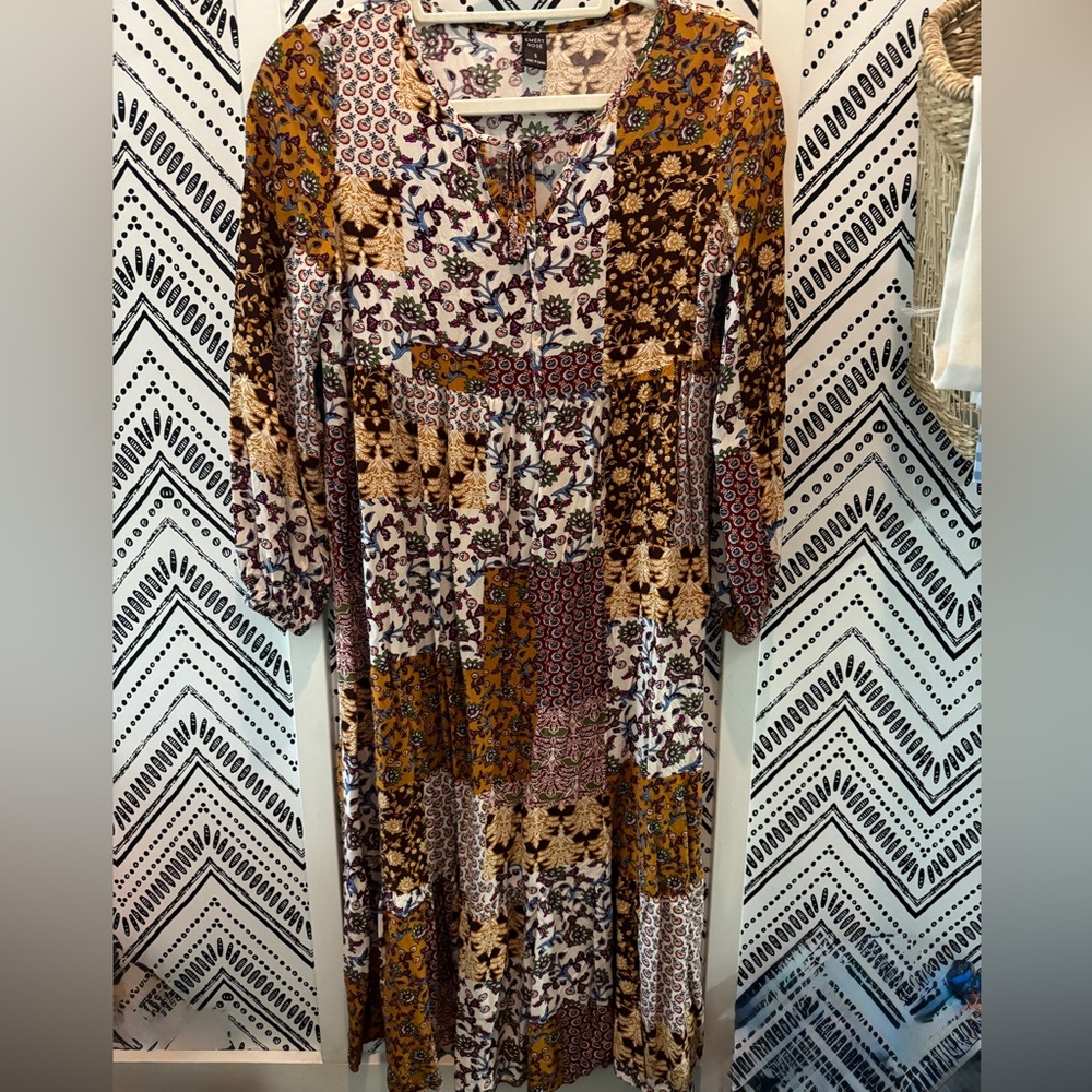 Bohemian Floral Patchwork Maxi Dress